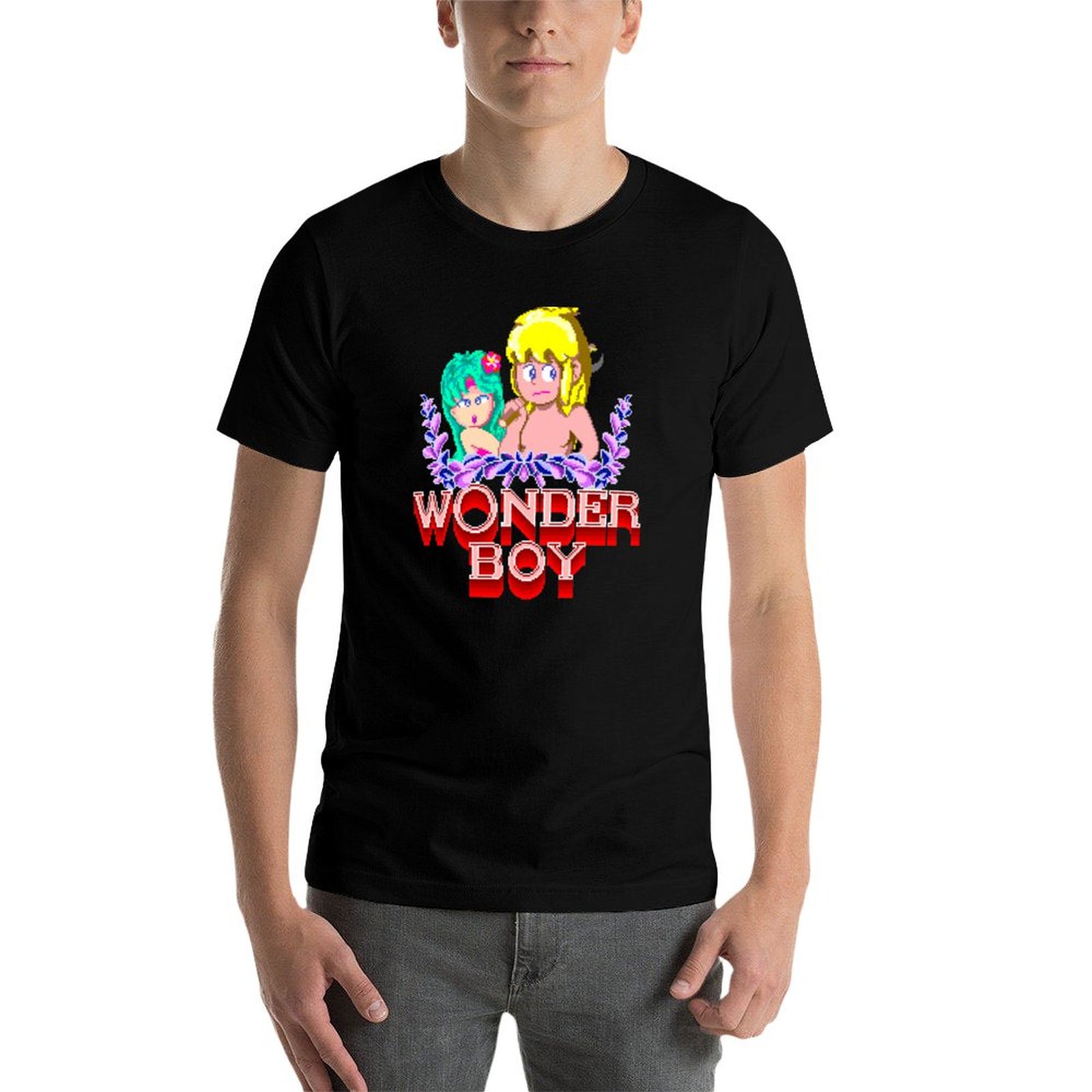 원더보이 아케이드 - 픽셀 아트 티셔츠 가벼운 기본 반 - Esports Gaming T Shirt 리뷰 및 가격